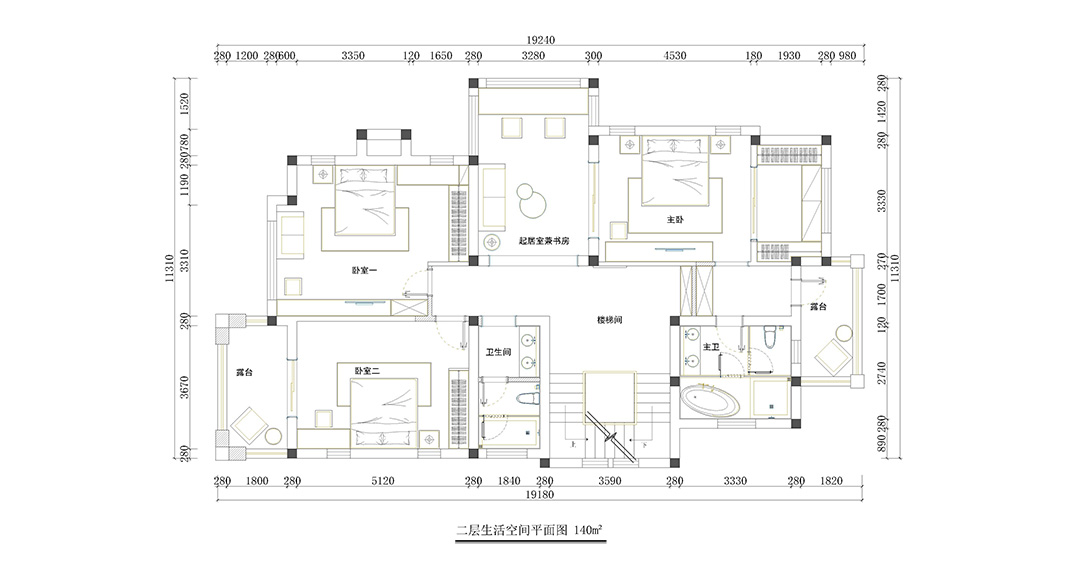 爵世名邸540㎡獨棟別墅二層戶型圖.jpg